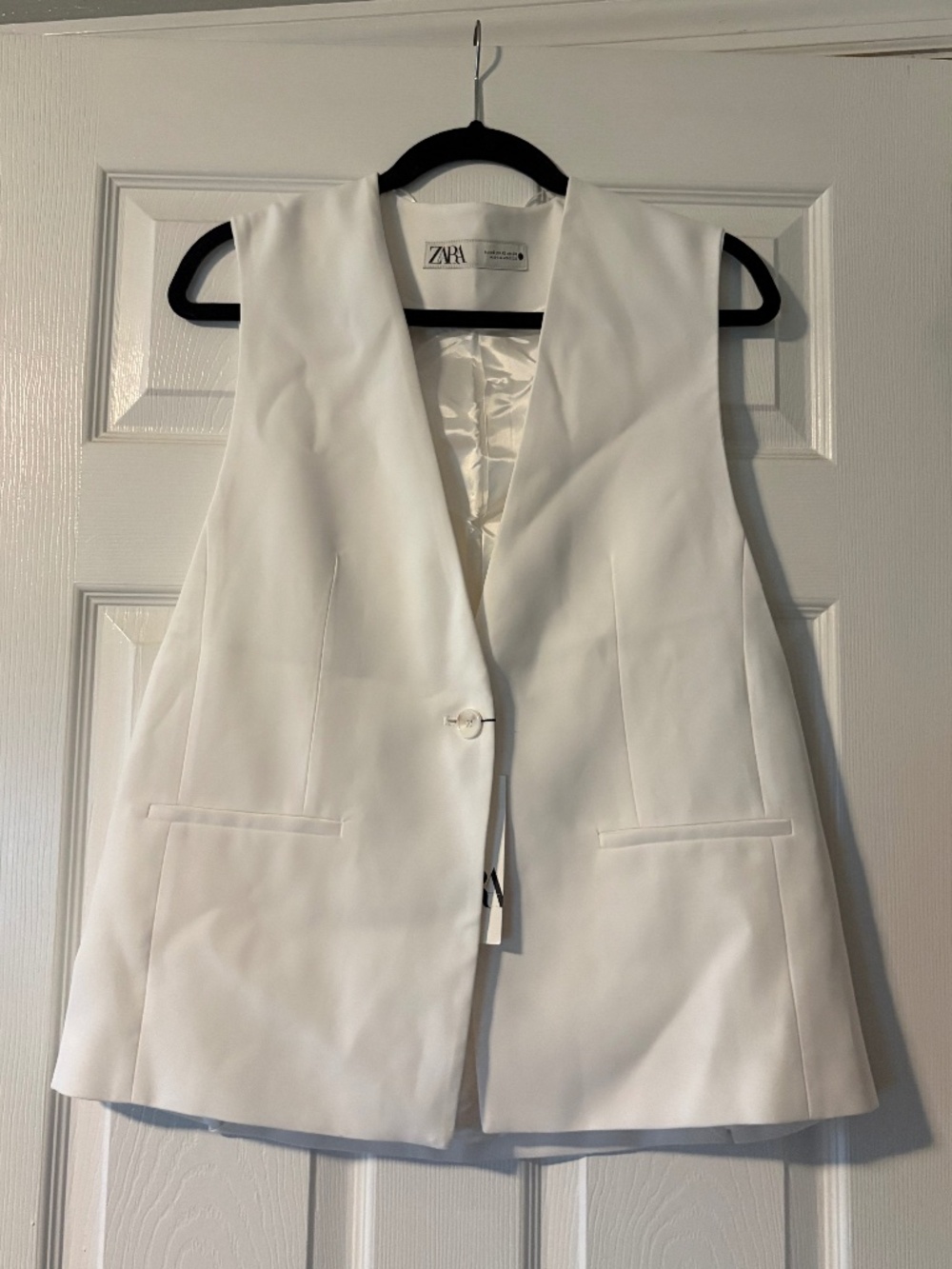 ZARA - white blazer tank top